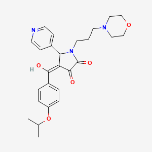 molecular formula C26H31N3O5 B5330019 3-hydroxy-4-(4-isopropoxybenzoyl)-1-[3-(4-morpholinyl)propyl]-5-(4-pyridinyl)-1,5-dihydro-2H-pyrrol-2-one 