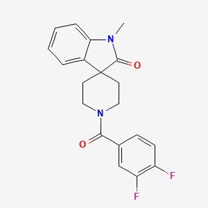 molecular formula C20H18F2N2O2 B5330031 1'-(3,4-difluorobenzoyl)-1-methylspiro[indole-3,4'-piperidin]-2(1H)-one 