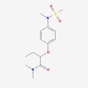 molecular formula C14H22N2O4S B5330042 N,N-dimethyl-2-{4-[methyl(methylsulfonyl)amino]phenoxy}butanamide 