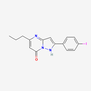 molecular formula C15H14IN3O B5330045 2-(4-iodophenyl)-5-propylpyrazolo[1,5-a]pyrimidin-7-ol 