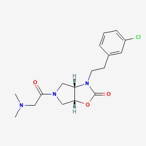 (3aS*,6aR*)-3-[2-(3-chlorophenyl)ethyl]-5-[(dimethylamino)acetyl]hexahydro-2H-pyrrolo[3,4-d][1,3]oxazol-2-one
