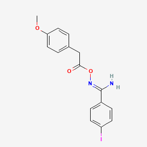 4-iodo-N'-{[(4-methoxyphenyl)acetyl]oxy}benzenecarboximidamide