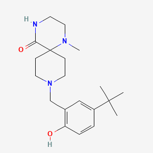 molecular formula C20H31N3O2 B5330151 9-(5-tert-butyl-2-hydroxybenzyl)-1-methyl-1,4,9-triazaspiro[5.5]undecan-5-one 