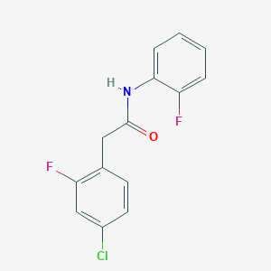 molecular formula C14H10ClF2NO B5330167 2-(4-chloro-2-fluorophenyl)-N-(2-fluorophenyl)acetamide 