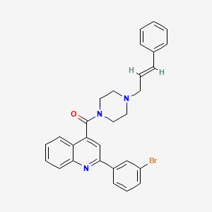 molecular formula C29H26BrN3O B5330189 2-(3-bromophenyl)-4-{[4-(3-phenyl-2-propen-1-yl)-1-piperazinyl]carbonyl}quinoline 