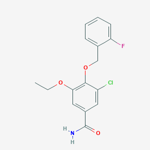 3-chloro-5-ethoxy-4-[(2-fluorobenzyl)oxy]benzamide