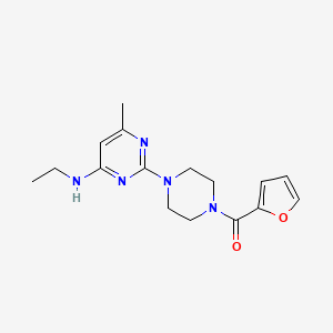 molecular formula C16H21N5O2 B5330227 N-ethyl-2-[4-(2-furoyl)-1-piperazinyl]-6-methyl-4-pyrimidinamine 