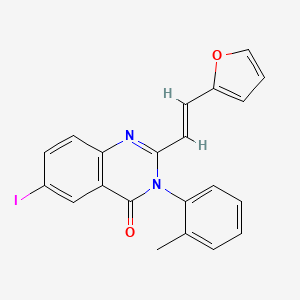 molecular formula C21H15IN2O2 B5330229 2-[2-(2-furyl)vinyl]-6-iodo-3-(2-methylphenyl)-4(3H)-quinazolinone 