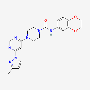 N-(2,3-dihydro-1,4-benzodioxin-6-yl)-4-[6-(3-methyl-1H-pyrazol-1-yl)-4-pyrimidinyl]-1-piperazinecarboxamide