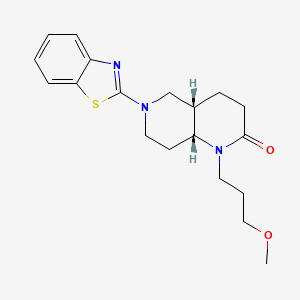 molecular formula C19H25N3O2S B5330251 (4aS*,8aR*)-6-(1,3-benzothiazol-2-yl)-1-(3-methoxypropyl)octahydro-1,6-naphthyridin-2(1H)-one 