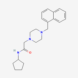 molecular formula C22H29N3O B5330253 N-cyclopentyl-2-[4-(1-naphthylmethyl)-1-piperazinyl]acetamide 