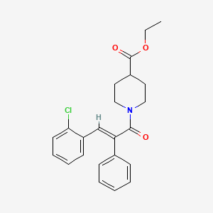 molecular formula C23H24ClNO3 B5330260 ethyl 1-[3-(2-chlorophenyl)-2-phenylacryloyl]-4-piperidinecarboxylate 