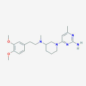 4-{3-[[2-(3,4-dimethoxyphenyl)ethyl](methyl)amino]-1-piperidinyl}-6-methyl-2-pyrimidinamine