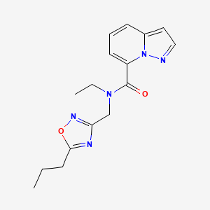 N-ethyl-N-[(5-propyl-1,2,4-oxadiazol-3-yl)methyl]pyrazolo[1,5-a]pyridine-7-carboxamide