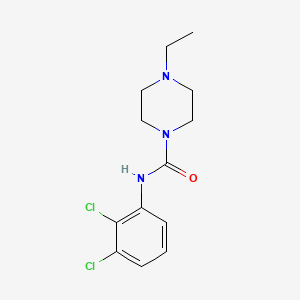 molecular formula C13H17Cl2N3O B5330348 N-(2,3-dichlorophenyl)-4-ethyl-1-piperazinecarboxamide 