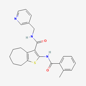 2-[(2-methylbenzoyl)amino]-N-(3-pyridinylmethyl)-5,6,7,8-tetrahydro-4H-cyclohepta[b]thiophene-3-carboxamide