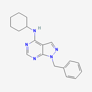 molecular formula C18H21N5 B5330382 1-benzyl-N-cyclohexyl-1H-pyrazolo[3,4-d]pyrimidin-4-amine 