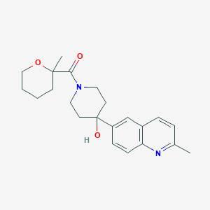 4-(2-methylquinolin-6-yl)-1-[(2-methyltetrahydro-2H-pyran-2-yl)carbonyl]piperidin-4-ol