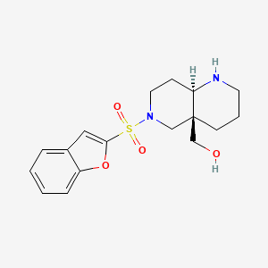 molecular formula C17H22N2O4S B5330400 [(4aS*,8aR*)-6-(1-benzofuran-2-ylsulfonyl)octahydro-1,6-naphthyridin-4a(2H)-yl]methanol 