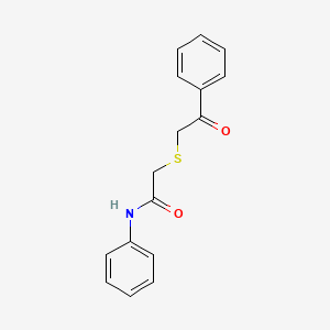 2-[(2-oxo-2-phenylethyl)thio]-N-phenylacetamide