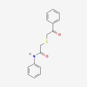 molecular formula C16H15NO2S B5330401 2-[(2-氧代-2-苯乙基)硫代]-N-苯基乙酰胺 CAS No. 61883-71-4