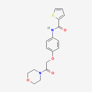 molecular formula C17H18N2O4S B5330407 N-{4-[2-(4-morpholinyl)-2-oxoethoxy]phenyl}-2-thiophenecarboxamide 