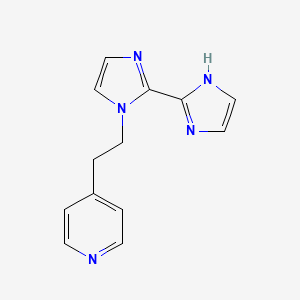 molecular formula C13H13N5 B5330414 1-(2-pyridin-4-ylethyl)-1H,1'H-2,2'-biimidazole 