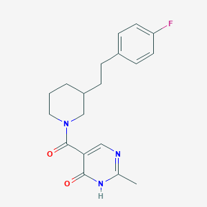 molecular formula C19H22FN3O2 B5330421 5-({3-[2-(4-fluorophenyl)ethyl]-1-piperidinyl}carbonyl)-2-methyl-4(3H)-pyrimidinone 