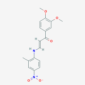 1-(3,4-dimethoxyphenyl)-3-[(2-methyl-4-nitrophenyl)amino]-2-propen-1-one