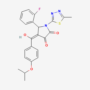 5-(2-fluorophenyl)-3-hydroxy-4-(4-isopropoxybenzoyl)-1-(5-methyl-1,3,4-thiadiazol-2-yl)-1,5-dihydro-2H-pyrrol-2-one