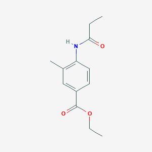 molecular formula C13H17NO3 B5330456 ethyl 3-methyl-4-(propionylamino)benzoate 