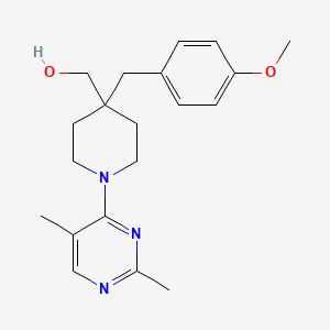molecular formula C20H27N3O2 B5330461 [1-(2,5-dimethylpyrimidin-4-yl)-4-(4-methoxybenzyl)piperidin-4-yl]methanol 