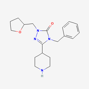 molecular formula C19H26N4O2 B5330470 4-benzyl-5-(4-piperidinyl)-2-(tetrahydro-2-furanylmethyl)-2,4-dihydro-3H-1,2,4-triazol-3-one dihydrochloride 