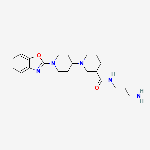 molecular formula C21H31N5O2 B5330480 N-(3-aminopropyl)-1'-(1,3-benzoxazol-2-yl)-1,4'-bipiperidine-3-carboxamide 
