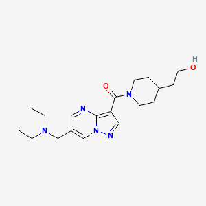 molecular formula C19H29N5O2 B5330484 2-[1-({6-[(diethylamino)methyl]pyrazolo[1,5-a]pyrimidin-3-yl}carbonyl)piperidin-4-yl]ethanol 