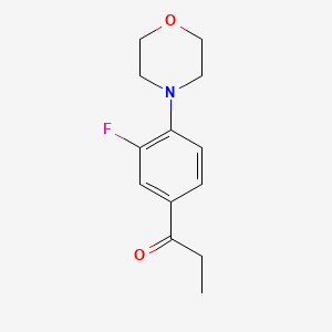 molecular formula C13H16FNO2 B5330495 1-[3-fluoro-4-(4-morpholinyl)phenyl]-1-propanone 