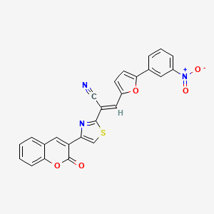 3-[5-(3-nitrophenyl)-2-furyl]-2-[4-(2-oxo-2H-chromen-3-yl)-1,3-thiazol-2-yl]acrylonitrile