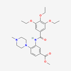 molecular formula C26H35N3O6 B5330570 methyl 4-(4-methyl-1-piperazinyl)-3-[(3,4,5-triethoxybenzoyl)amino]benzoate 