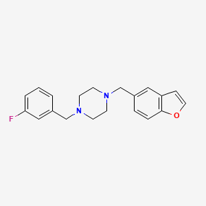 molecular formula C20H21FN2O B5330582 1-(1-benzofuran-5-ylmethyl)-4-(3-fluorobenzyl)piperazine 