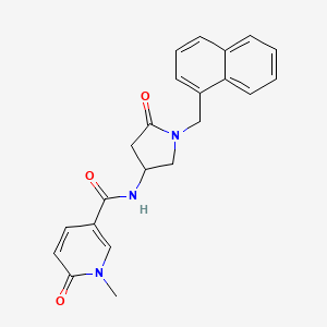 molecular formula C22H21N3O3 B5330584 1-methyl-N-[1-(1-naphthylmethyl)-5-oxopyrrolidin-3-yl]-6-oxo-1,6-dihydropyridine-3-carboxamide 