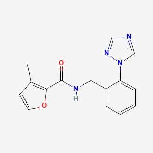 3-methyl-N-[2-(1H-1,2,4-triazol-1-yl)benzyl]-2-furamide