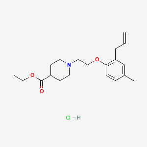 molecular formula C20H30ClNO3 B5330594 ethyl 1-[2-(2-allyl-4-methylphenoxy)ethyl]-4-piperidinecarboxylate hydrochloride 