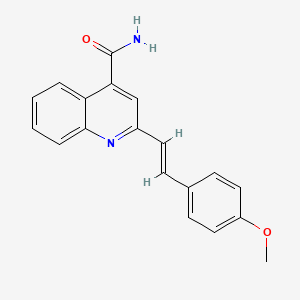 molecular formula C19H16N2O2 B5330602 2-[2-(4-methoxyphenyl)vinyl]-4-quinolinecarboxamide 
