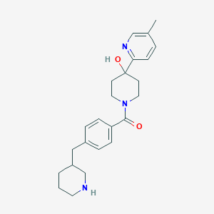 4-(5-methyl-2-pyridinyl)-1-[4-(3-piperidinylmethyl)benzoyl]-4-piperidinol