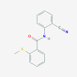 molecular formula C15H12N2OS B5330622 N-(2-cyanophenyl)-2-(methylthio)benzamide 