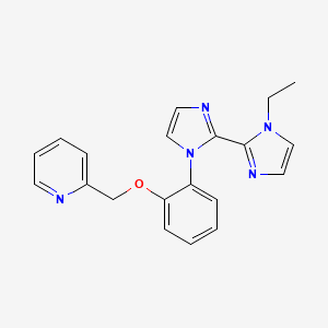 molecular formula C20H19N5O B5330628 1-ethyl-1'-[2-(pyridin-2-ylmethoxy)phenyl]-1H,1'H-2,2'-biimidazole 