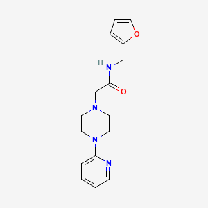 molecular formula C16H20N4O2 B5330634 N-(2-furylmethyl)-2-[4-(2-pyridinyl)-1-piperazinyl]acetamide 