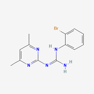 molecular formula C13H14BrN5 B5330694 N-(2-bromophenyl)-N'-(4,6-dimethyl-2-pyrimidinyl)guanidine 