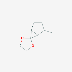 molecular formula C9H14O2 B053307 2'-Methylspiro[1,3-dioxolane-2,6'-bicyclo[3.1.0]hexane] CAS No. 117465-67-5