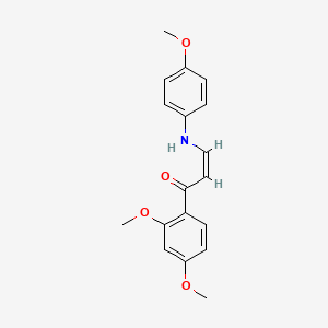 molecular formula C18H19NO4 B5330725 1-(2,4-dimethoxyphenyl)-3-[(4-methoxyphenyl)amino]-2-propen-1-one 